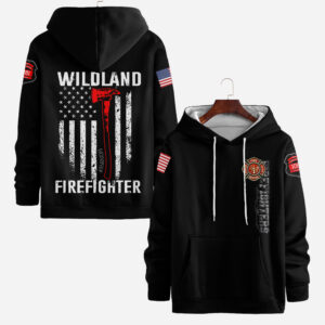Custom Name Wildland Firefighter #DQH0004 - AOP Hoodie