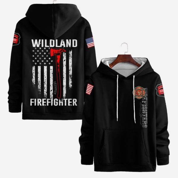 Custom Name Wildland Firefighter #DQH0004 - AOP Hoodie