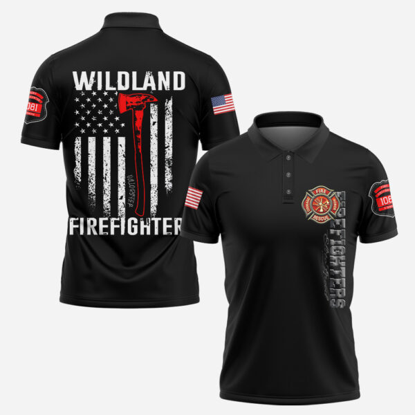 Custom Name Wildland Firefighter #DQH0004 - AOP Polo
