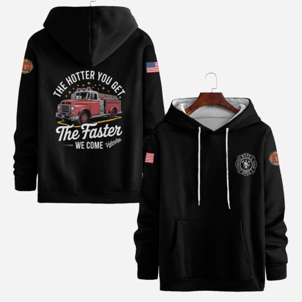 Custom Fire Department Station Number The Hotter You Get #DQH0013 - AOP Hoodie