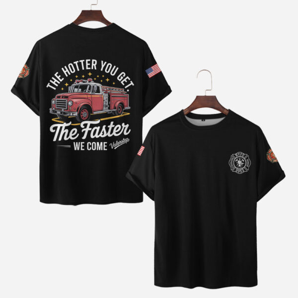 Custom Fire Department Station Number The Hotter You Get #DQH0013 - AOP T-shirt