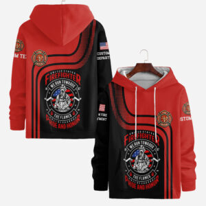 Custom Name & Department United States Firefighter We Run Towards The Flames #DQH0017 - AOP Hoodie