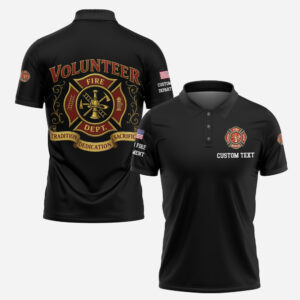 Custom Name & Department Volunteer Firefighter Tradition Dedication Sacrifice #DQH0018 - AOP Polo