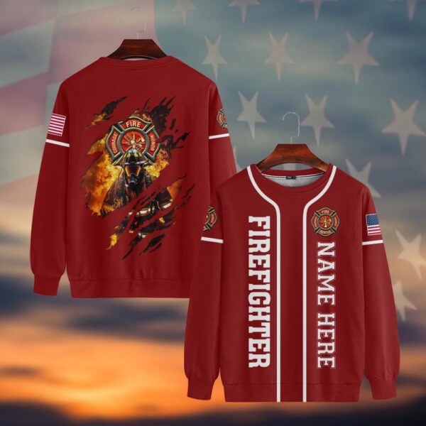 Custom Name Brave Firefighter #DQH0028 - Sweatshirt