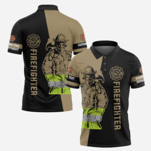 Custom Name & Department Firefighter #DQH0002 - Polo