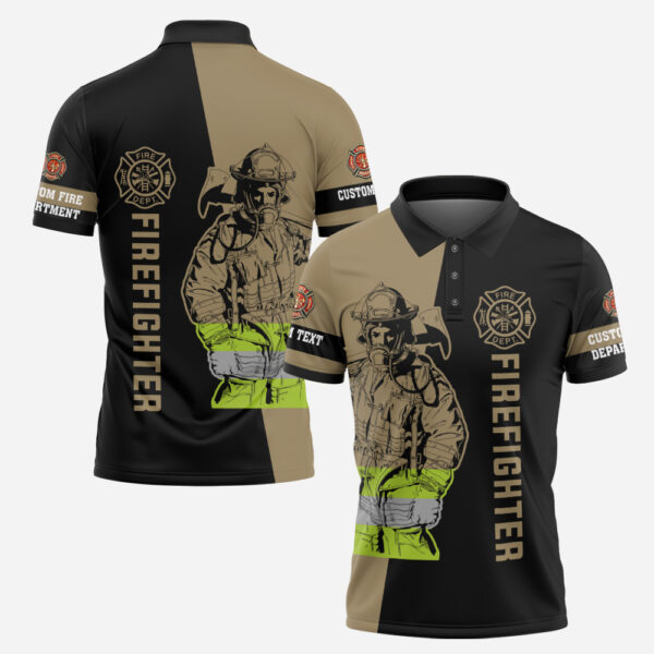 Custom Name & Department Firefighter #DQH0002 - Polo