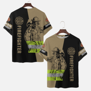 Custom Name & Department Firefighter #DQH0002 - T-shirt