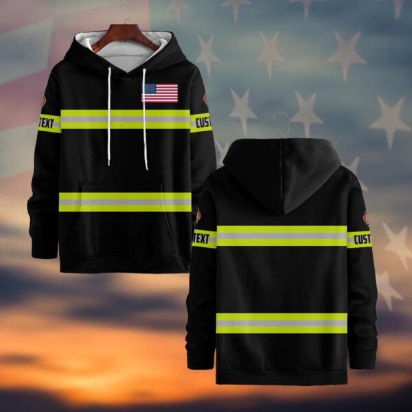 Custom Text Rescue Firefighter #DQH0031 - Hoodie