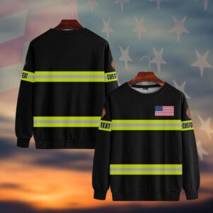 Custom Text Rescue Firefighter #DQH0031 - Sweatshirt