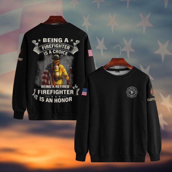 Custom Text & Fire Department Station Number Being A Firefighter #DQH0034 - Sweatshirt