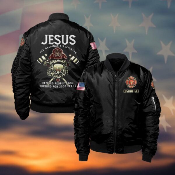 Custom Text Jeus The Original Firefighter #DQH0038 - Bomber Jacket