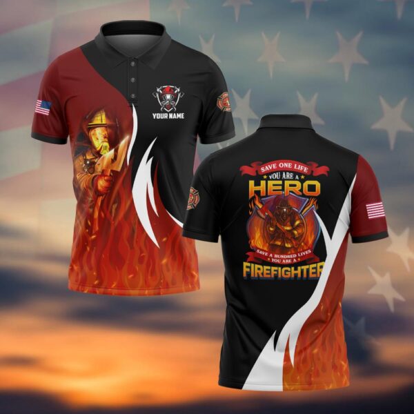 Custom Name Save One Life Hero #DQH0041 - Polo