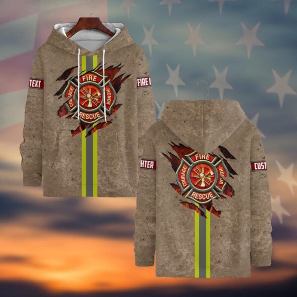 Custom Name Rescue Core – Firefighter Strength #DQH0042 - Hoodie