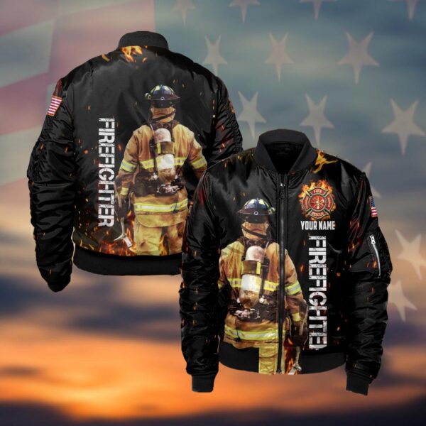 Custom Name Brave the Blaze #DQH0045 - Bomber Jacket