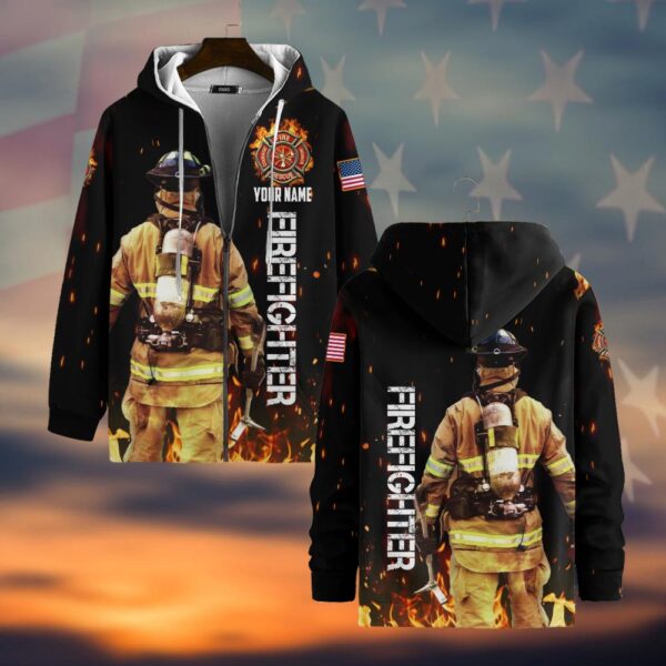 Custom Name Brave the Blaze #DQH0045 - Zip Hoodie