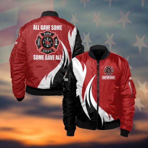 Custom Name Legacy of Sacrifice Firefighter #DQH0046 - Bomber Jacket