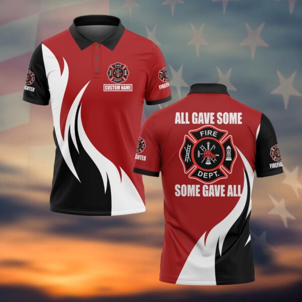 Custom Name Legacy of Sacrifice Firefighter #DQH0046 - Polo