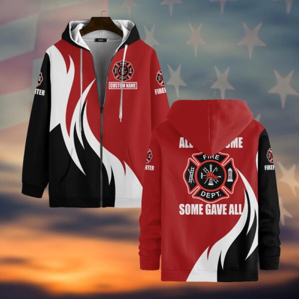 Custom Name Legacy of Sacrifice Firefighter #DQH0046 - Zip Hoodie