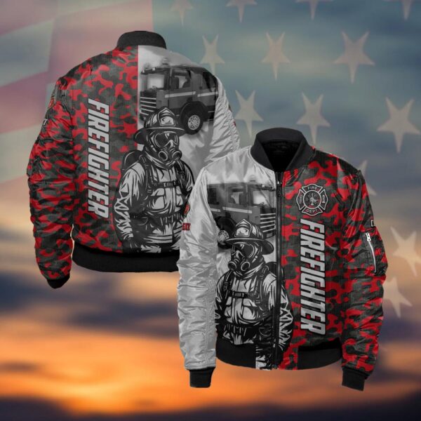 Custom Code Red Firefighter Edition #DQH0047 - Bomber Jacket