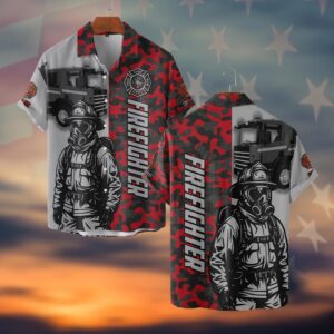 Custom Code Red Firefighter Edition #DQH0047 - Short Sleeve Button Shirt