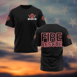 Custom Name Fire Rescue Essentials #DQH0048 - T-shirt
