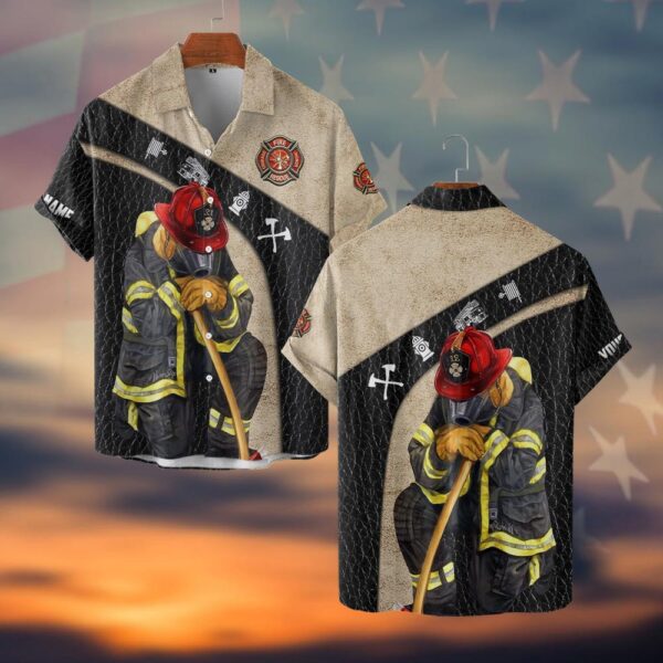 Custom Name Silent Valor Collection #DQH0051 - Short Sleeve Button Shirt