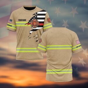 Custom Dept & Name Torn Through Duty #DQH0052 - T-shirt