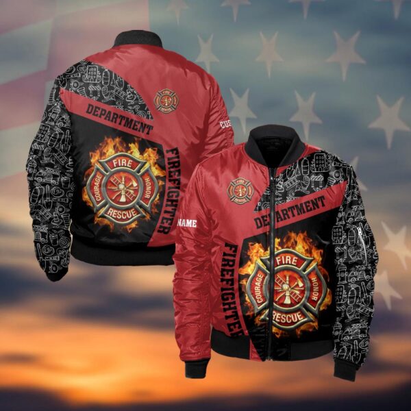 Custom Dept & Name Blazing Duty Series #DQH0053 - Bomber Jacket