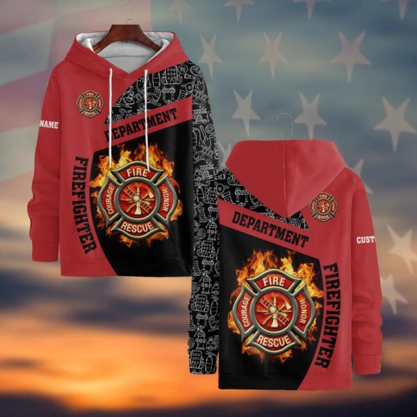 Custom Dept & Name Blazing Duty Series #DQH0053 - Hoodie