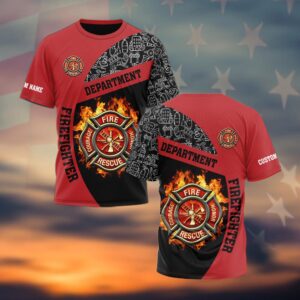 Custom Dept & Name Blazing Duty Series #DQH0053 - T-shirt
