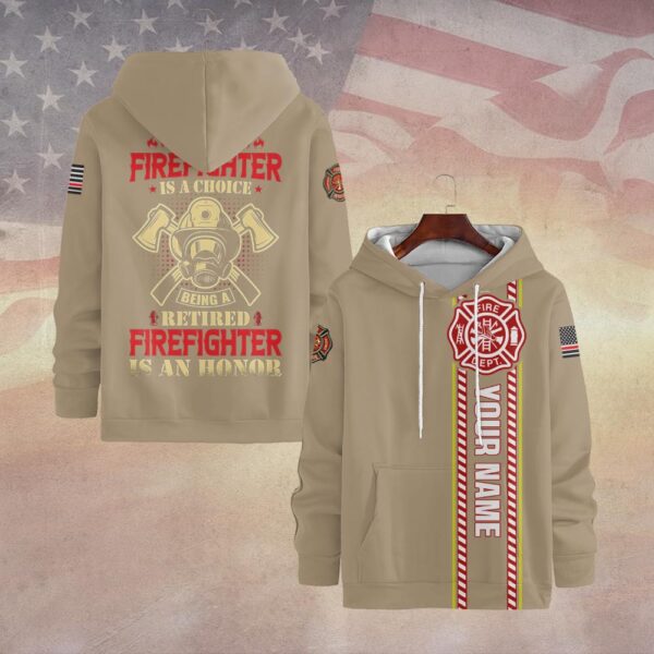 Custom Name Retired Firefighter Legacy #DQH0054 - Hoodie