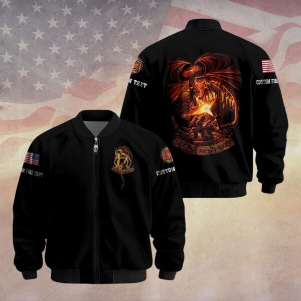 Custom Dept & Text Fear No Evil #DQH0070 - Bomber Jacket