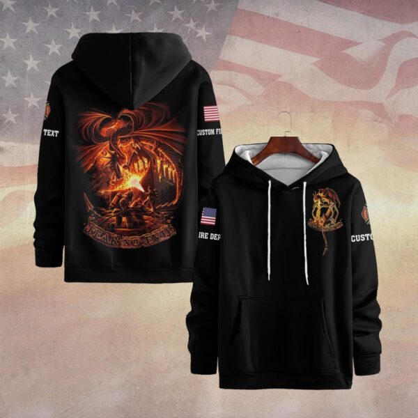 Custom Dept & Text Fear No Evil #DQH0070 - Hoodie