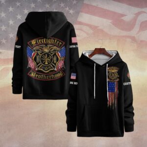 Custom Dept & Text Firefighter Brotherhood #DQH0071 - Hoodie