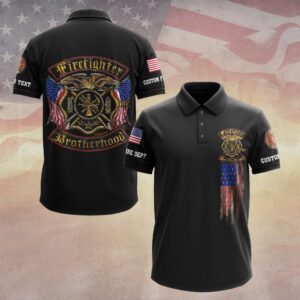 Custom Dept & Text Firefighter Brotherhood #DQH0071 - Polo