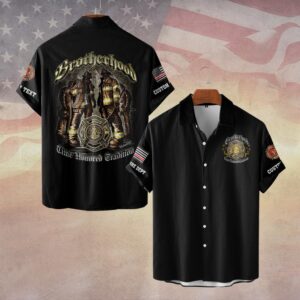 Custom Dept & Text Brotherhood Time Honored Tradition #DQH0072 - Short Sleeve Button Shirt