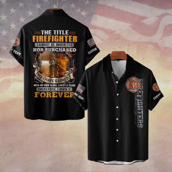 Custom Dept & Text - Earned Not Given #DQH0074 - Short Sleeve Button Shirt