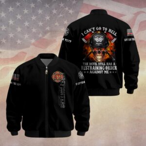 Custom Dept & Text - Can’t Go to Hell #DQH0075 - Bomber Jacket