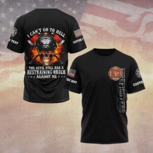 Custom Dept & Text - Can’t Go to Hell #DQH0075 - T-shirt