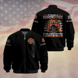 Custom Dept & Text Special Person – Risking It All for Those Who Don’t Care #DQH0079 - Bomber Jacket