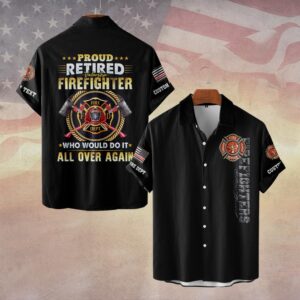 Custom Dept & Text Retired But Ready – I'd Do It All Again #DQH0081 - Short Sleeve Button Shirt