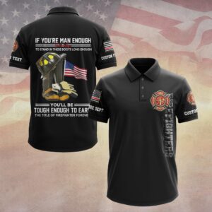 Custom Dept & Text Earn the Title – Tough Enough to Stand the Fire #DQH0082 - Polo