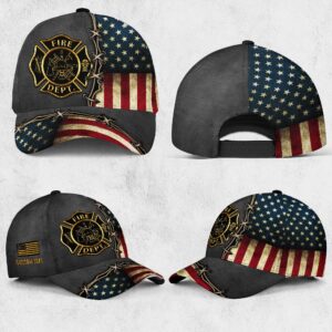 Custom Text Proud Firefighter #DQH0102 - Hat All Over Printed