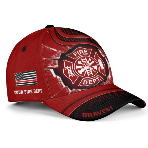 Custom Dept & Name Bravest Firefighter #DQH0103 - Hat All Over Printed