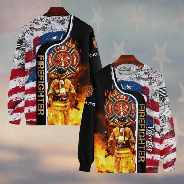 Custom Dept & Name – Forged in Flames, United We Stand #DQH0059 - Sweatshirt