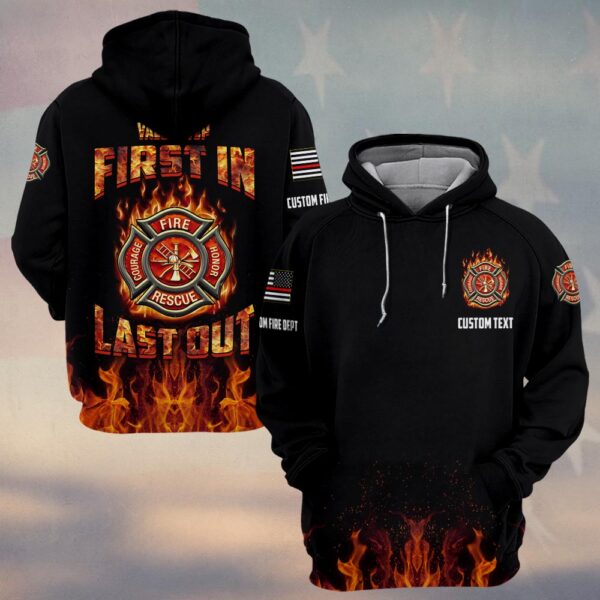 Custom Dept & Text First In Last Out #DQH0061 - Hoodie