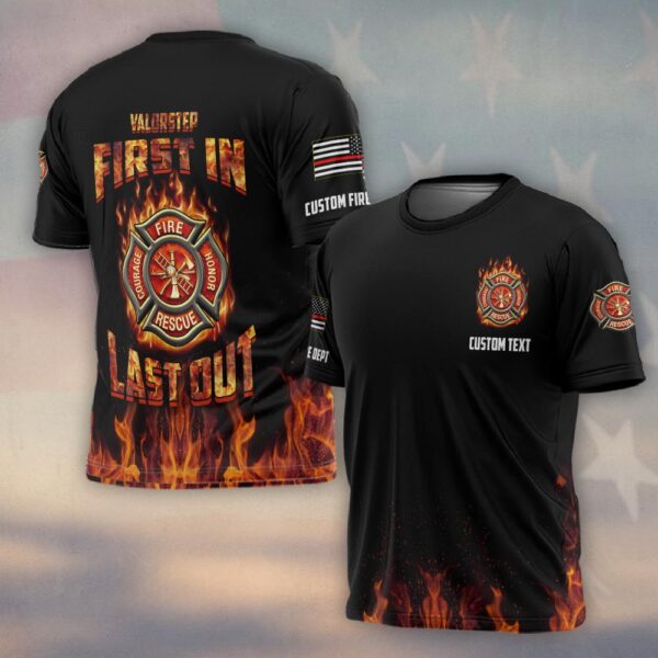 Custom Dept & Text First In Last Out #DQH0061 - T-shirt