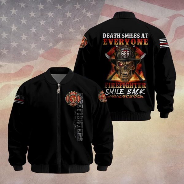 Custom Number & Dept Death Smiles at Everyone #DQH0076 - Bomber Jacket
