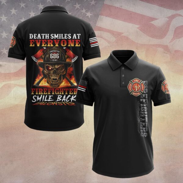 Custom Number & Dept Death Smiles at Everyone #DQH0076 - Polo