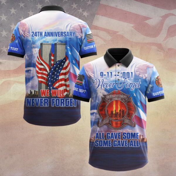 Custom Dept & Text We Will Never Forget – All Gave Some, Some Gave All Edition #DQH0088 - Polo